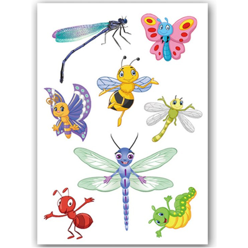 Temporary Tattoo Diertjes Insecten (15x11 cm)