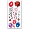 Temporary Tattoo Kus/Lippen/Hartje (19x9 cm)