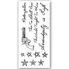 Temporary Tattoo Ster/Pistool/Tekst (19x9 cm)