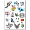 Temporary Tattoo Vogels/Bloemen/Natuur (A5 formaat)