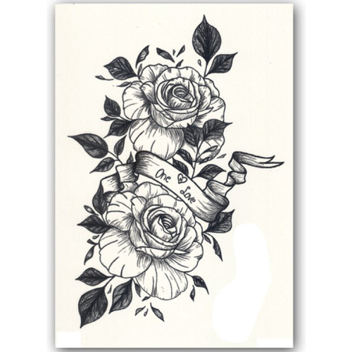 Temporary Tattoo Bloemen (A5 formaat)