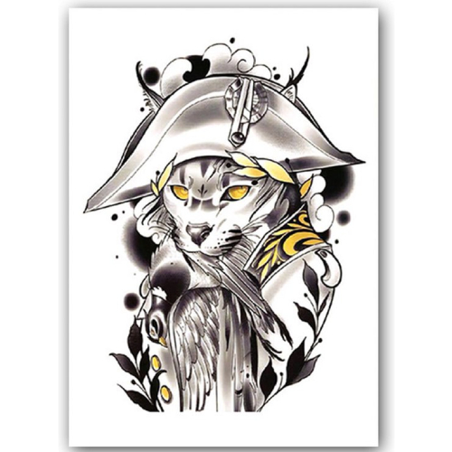 Temporary Tattoo Piraten Kat (A5 formaat)