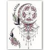 Temporary Tattoo Dromenvanger met Bloem (A5 formaat)