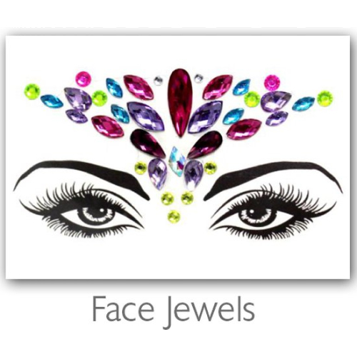 Festival Diamant Face Jewels (Meerkleurig)