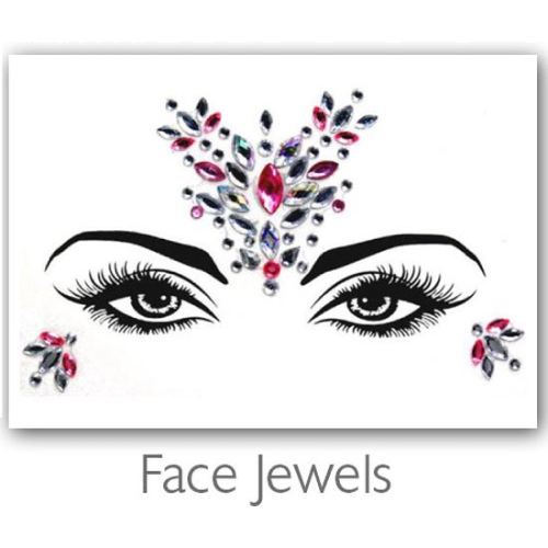 Festival Diamant Face Jewels (Roze/Zilver)