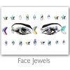 Festival Diamant Face Jewels (Zilver/Multicolor)