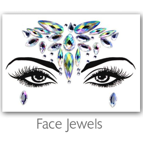 Festival Diamant Face Jewels (Zilver)