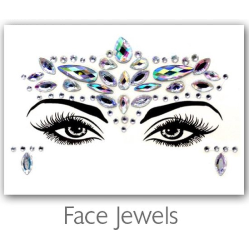 Festival Diamant Face Jewels (Zilver)