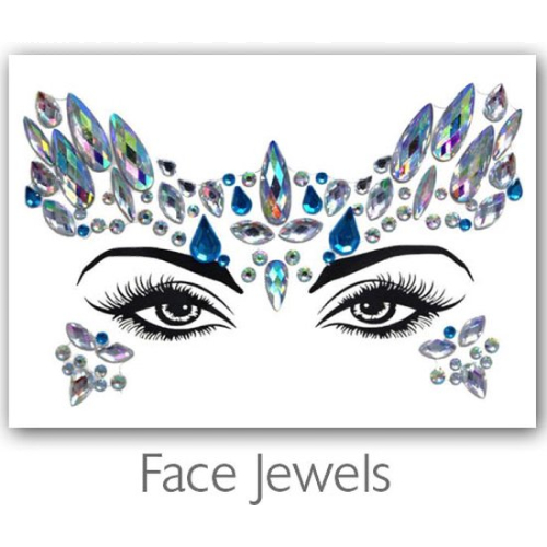 Festival Diamant Face Jewels (Zilver)