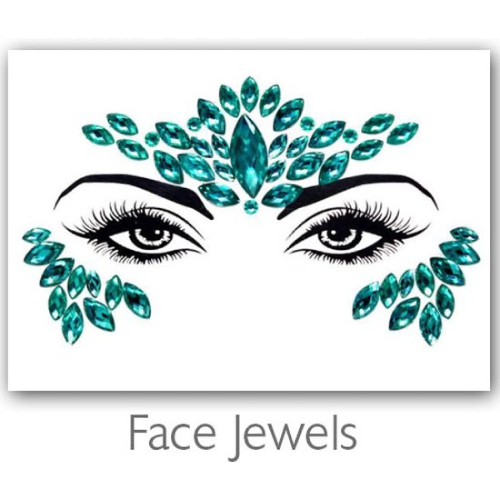 Festival Diamant Face Jewels (Groen)