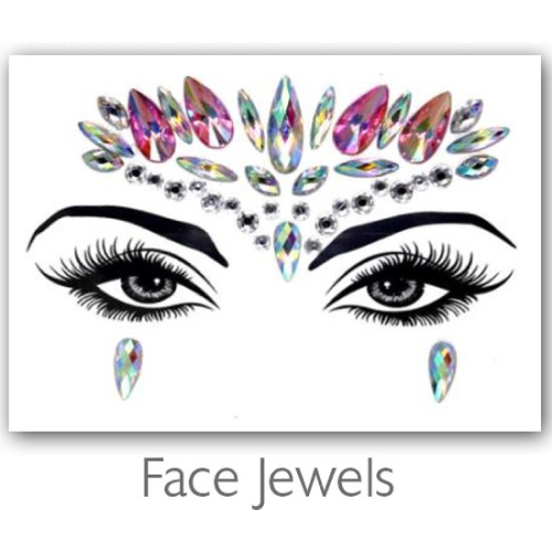 Festival Diamant Face Jewels (Roze/Paars)