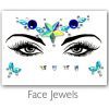 Festival Diamant Face Jewels (Blauw/Groen)