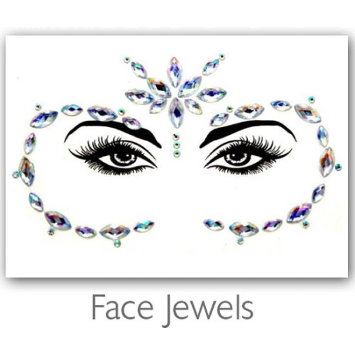 Festival Diamant Face Jewels (Zilver)