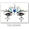 Festival Diamant Face Jewels (Zilver/Blauw)