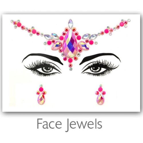 Festival Diamant Face Jewels (Roze)