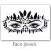 Festival Diamant Face Jewels (Zwart/Zilver)