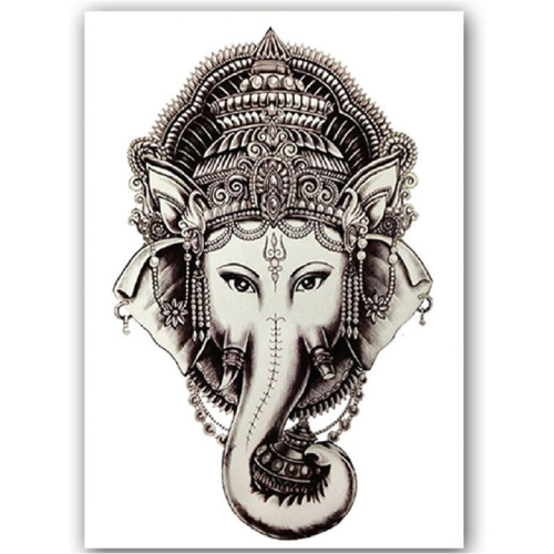 Temporary Tattoo Spiritueel Olifant Ganesha (A5 formaat)