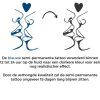 Temporary Tattoo Kus Liefde Hart (6x6 cm)