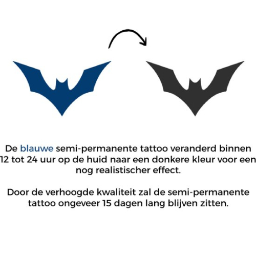 Temporary Tattoo Vleermuis Batman (6x6 cm)