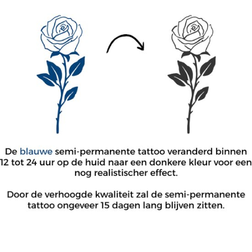 Temporary Tattoo Roos Bloem (6x6 cm)