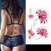 Temporary Tattoo Rode Exotische Bloem (A5 formaat)