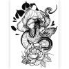 Temporary Tattoo Bloemen/Slang (A5 formaat)